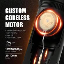 1pc Ambition Max+ Wireless Tattoo Machine 3.5mm Stroke Brushless Motor Powerful Upgrade Dual Button 2000mAh Tattoo Battery - Black - View 5