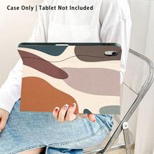 1pc Abstract Pattern Flip Cover Tablet Protective Case With Pen Slot, Compatible With Samsung A9/A9+/S9/S9FE/A11/A11+/S11/S10 FE/S10 FE+/S10 Lite, A16 2025, Air 11/13, M3 2025, Mini 7 A17, Pro 2024, Air 11/13, M2 2024, Pro 11/13, M4 2024, Pro 12.9, 7/8/9 Gen, 10.2, 10 Gen, 10.9, Air 4/5/6/7/8, 10.9, Pro 11, 4/5/6 Gen, Mini 6, Se 11, Honor, Matepad Se 11, - Multicolor - View 4