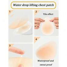 A Pair Of Invisible, Self-Adhesive, Anti-Chafing, And Washable Nipple Covers-Suitable For Swimwear, Cover-Ups, Tank Tops, Sea Bathing, Hot Springs, Travel And Vacations, Water Parks, Swimming Pools, Halter Tops, And Daily Wear. - 優雅杏色 - 查看 4