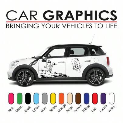 Mini Car Graphics Number Decals Stickers Cooper Vinyl Design Mn7