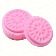 100PCS Plastic Eyelash Glue Holder Lash Tray, Disposable Lash Extension Glue Holder Pallet Pads For Eyelash Extensions - Multicolor - View 8