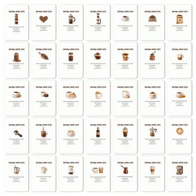 36pcs Coffee Themed Greeting Cards With Inspiring English Texts, To Comfort And Support Coffee Lovers