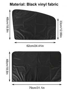 2pcs Magnetic Car Window Sunshade - Universal Fit Sunshield, Effectively Blocks UV Rays And Provides Privacy, Suitable For Camping/Napping, Fits Most Vehicles - Multicolor - View 7