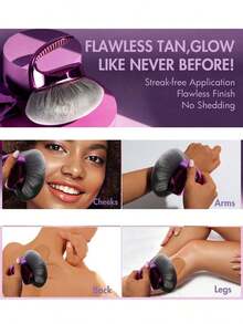 1pc Westmore Beauty Dual-Fiber Body Kabuki Brush - For Body Makeup And Foundation - Self-Tanning Brush - Durable Synthetic Bristles,Giveaways - 紫色 - 查看 6