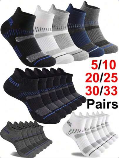 33 đôi tất thuyền mềm mại, thoáng khí, nhanh khô, lý tưởng cho Ngày Lao động và Lễ Tạ ơn. Chất liệu vải dệt kim ấm áp, kháng khuẩn, khử mùi, thấm hút mồ hôi, phù hợp cho mọi mùa. Lựa chọn tốt nhất cho ở nhà, trượt patin, đạp xe, chạy bộ, du lịch, leo núi và nhiều hoạt động thể thao khác.
