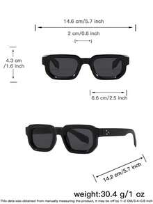 2副男士方形时尚眼镜，轻巧聚碳酸酯镜框，柔软有色镜片，休闲风格，适合通勤和驾驶，附带眼镜盒 - 彩色 - 查看 11