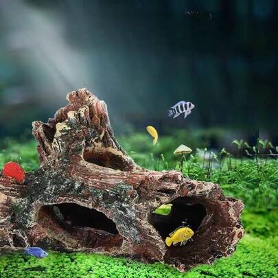 Nhà trú ẩn cho cá và tôm bằng nhựa ABS, vật trang trí cảnh quan bể cá, dùng để sinh sản và làm phong phú môi trường sống.