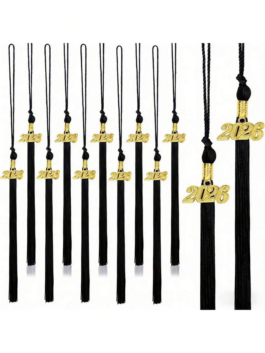 1 chiếc tua mũ tốt nghiệp - Phụ kiện trang trí mũ tốt nghiệp cho học sinh trung học và sinh viên đại học, tua mũ có nhãn vàng năm 2026. Mùa tốt nghiệp, phụ kiện lễ tốt nghiệp năm 2026. - A - Xem 1