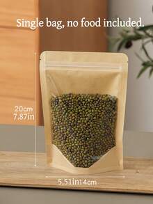 5/10 túi giấy Kraft độ nét cao, túi tự dán bán trong suốt, túi giấy Kraft hình âm dương tự đứng, túi đựng thực phẩm kín, túi đựng kẹo. - Nhiều màu - Xem 11