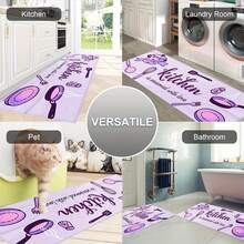 Purple Kitchen And Dining Set With Anti-Slip Doormat The First Line Of Home Aesthetics | Slip-Resistant And Easy-To-Clean, Redefining Floor Design.Ideal For Kitchens, Entryways, Bathrooms, Balconies, And More. - Multicolor - View 7