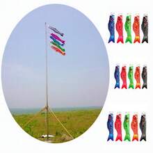 40/70/100CM Japan Style Carp Wind Sock Flag Wind Chimes Hanging Decorations Yard Koinobori Hanging Decor - Multicolor - View 8