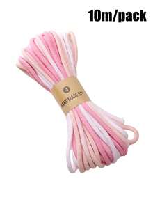 10M/Pack Hand Dyed Gradient Woven Rope - DIY Handmade, Gift Packaging, And Home Decoration Core Spun Rope - Soft And Durable Multi-Color Handmade Material, Bright Handmade Rope, Beading Cords & Threads - Gradient Braided Rope - View 8
