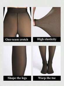 1/2 đôi quần tất mỏng giữ nhiệt, giúp thon gọn eo và nâng mông, chống xước, chống trơn trượt, ấm áp và đa năng, thích hợp cho việc đi làm và đi học vào mùa thu/đông. - Nhiều màu - Xem 5