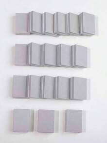 50pcs Double-Sided Mini Square Nail Files Nail Buffers - Grey - View 6