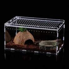 1pc Acrylic PVC Spider Breeding Box, Reptile Terrarium (Temperature Gauge Not Included) - Multicolor - View 4