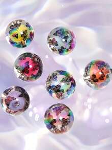 10 hạt acrylic hình bướm đen trắng 16mm - Thích hợp để tự làm bút, vòng cổ, vòng tay. - Nhiều màu - Xem 8