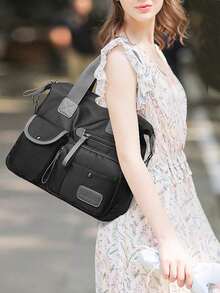 Women's Nylon Shoulder Bag Waterproof Crossbody Bag Large Capacity Multifunctional Tote Travel Bag - Multicolor - View 4