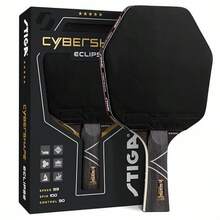 STIGA Cybershape Eclipse Ping Pong - Raqueta de Tenis de Mesa de Rendimiento Profesional - Pala de Calidad Hexagonal para Giro Velocidad y Control - como en la foto - Ver 1