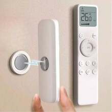 1个磁吸式遥控器支架，硅胶遥控器收纳架，升级版强力粘胶电视遥控器充电支架，免打孔壁挂式遥控器收纳架 - 彩色 - 查看 3