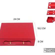 One-Piece Folding Gift Box, High-End And Exquisite Handle Folding Flip Box, One-Piece Molding, Convenient Hand-Held Gift Box, Magnetic Gift Packaging Box. - B - View 12