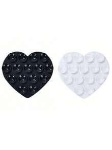 3pcs Silicone Suction Cup Phone Case Holder, Double-Sided Design, No Glue Needed, Heart Shaped, Strong Suction, Hands-Free, Convenient For Selfie And Video Shooting - Multicolor - View 22