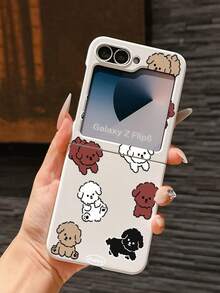 1个时尚简约亲肤PC材质可爱简约狗狗元素折叠手机壳，可保护手机并防止跌落，适用于：三星Galaxy Zflip 3/Zflip 4/Zflip 5/Zflip 6/Zflip 7/ Find N3 Flip/ Razr 50 Ultra/ Razr 60 Ultra/ Razr 60/ Rolla Razr 50/小米MIX Flip/Galaxy Z Flip7 FE - 白色 - 查看 11