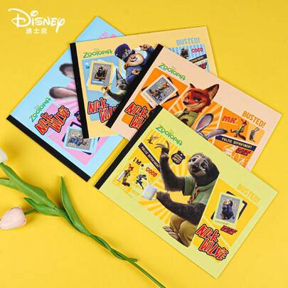 Sổ phác thảo hoạt hình MINISO Zootopia, thiết kế bìa hoạt hình Anime, các trang bên trong để trống, phù hợp cho việc học tập, văn phòng và vẽ, lựa chọn tốt nhất cho các nghệ sĩ.