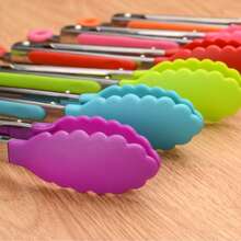 1/2pcs Multi-Functional Food Clip Kitchen Tool, Stainless Steel Non-Slip Clamp Design, Durable Rust-Proof, Can Directly Contact Food. Easy To Clean, Suitable For Cooking, Heating Bread, Hot Pot Cooking, Salad Making, Barbecue And Buffet Service - Multicolor - View 2