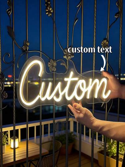 1個 カスタムLEDネオンサイン、個人用ベッドルームネオンライト、ウェディングネオンサイン、創造的な壁の装飾、ホームの雰囲気ライティング、に最適なネオン、カスタムテキスト&デザイン対応、フェアリーライト