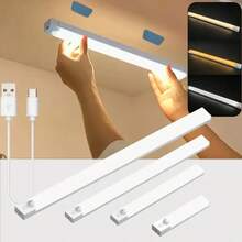 OUILA Motion Sensor Wardrobe Light, 3000K USB Rechargeable 1000mAh Wireless Cabinet Lamp 36 LED Under Cabinet Light For Stairs, Closet, Hallway, Kitchen, Garage - 長條 - 查看 7