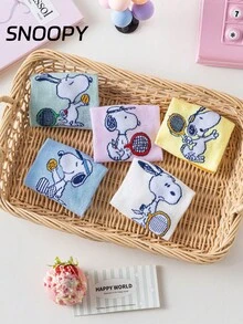 5双装 SNOOPY 联名夏季船袜，日系卡通印花浅口隐形袜，柔软透气清爽短袜 - 彩色 - 查看 7