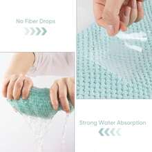 1 Set Albornoz de secado rápido y suave, toalla de baño súper absorbente y de secado rápido, adecuada para baño, spa, dormitorio, hogar y viaje - Verde - Ver 4