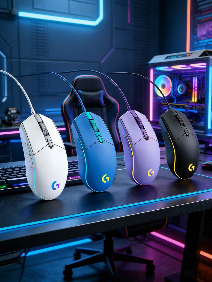 Logitech G102 Wired Gaming Mouse: Customizable RGB Lighting Effects, Lightweight Design Suitable For Players With Small To Medium Hands. - View 1