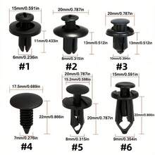 60PCS Car Clip Combination Set, Includes 6 Styles 10 Each, Universal Bumper Fender Trunk Door Panel, Car Repair Replacement Clip Accessories - 60 Car Clips - View 4