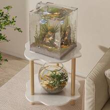 1件装咖啡桌客厅沙发边桌边柜简约小户型公寓简易边桌出租房卧室家用床边双层桌可移动 - 彩色 - 查看 3