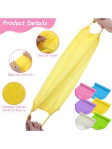 2pcs/1pc Shower Back Exfoliating Brush With Handle - African Loofah Back Scrubber, Exfoliating Sponge And Shower Cloth; Back Cleaning Bath Brush/Rope Brush; Stretchable Nylon Exfoliating Cloth For Face, Back And Body Massage; Reusable, Neutral Design; Thick And Durable Back Scrub Brush. - View 6
