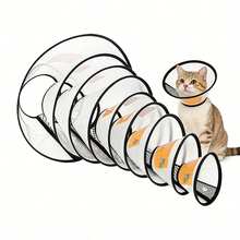 Collar isabelino para mascotas | Cono protector anti-arañazos y anti-mordeduras, adecuado para perros y gatos durante la recuperación y cuidados post-cirugía - Blanco - Ver 1