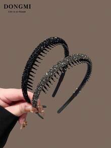 2 piezas Diademas con diamante de imitación, Herramienta de Peinado, Diadema para Lavado Facial - Multicolor - Ver 6