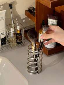 Giá đựng bàn chải đánh răng bằng kim loại tối giản bằng thép không gỉ, kệ để bàn, kệ thoát nước, giá đựng cọ trang điểm rỗng cao cấp, phụ kiện trang trí nhà bếp, trang trí nhà tắm, trang trí mùa thu, phụ kiện phòng tắm, kệ đựng đồ phòng tắm, giá đựng bàn chải đánh răng, trang trí phòng, phòng tắm, trang trí nhà cửa, kệ đựng đồ phòng tắm, phụ kiện phòng tắm - Bạc - Xem 5