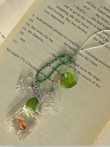 手工鱼形手机挂饰 - Y2K 复古风鱼形钥匙扣饰品，可爱手机配件，鱼鳞吊坠搭配环形连接器，兼容智能手机和钥匙，可作包包挂饰，教师节礼物 - 彩色 - 查看 7