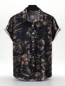 Summer Hawaiian Floral Short Sleeve Polo For Men - A508D-AL23664 - 查看 1