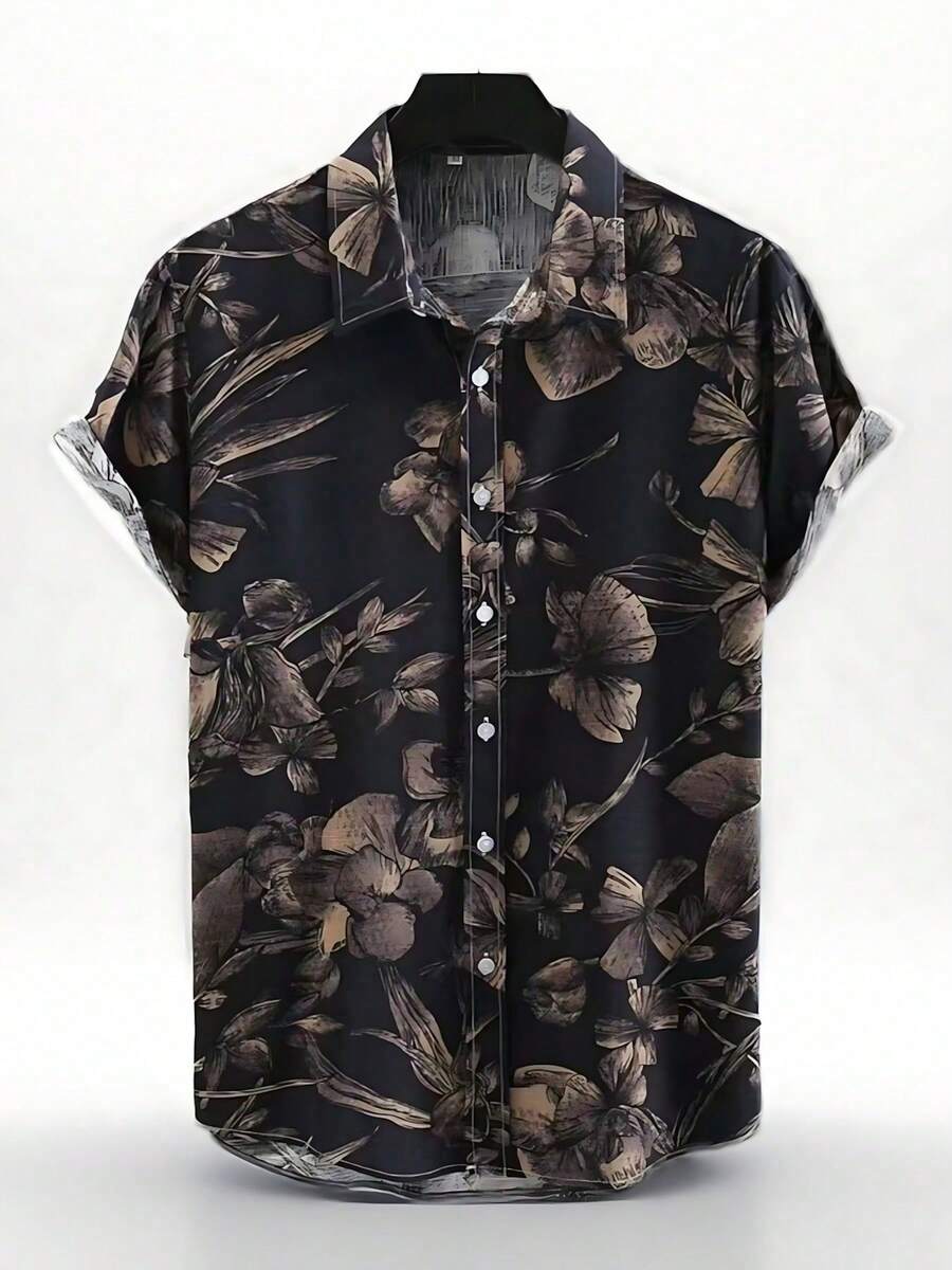 Summer Hawaiian Floral Short Sleeve Polo For Men - A508D-AL23664 - 查看 1