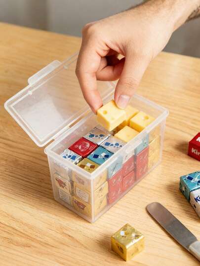 1/2Pcs Clear Plastic Storage Box Rectangular Playing Card Organizer Game Card Case Trading Card Holder TCG MTG PTCG Sports Cards Business Credit Card ID Card Container Dustproof Waterproof Stackable Collectible Card Storage Box