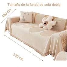 Funda Sofá de Chenilla Funda de Sofá de Tela de Doble Cara 180 * 230cm Antideslizante y Lavable a Máquina Adecuado para Familias con Mascotas Todas Las Estaciones - PielGrande - Ver 6