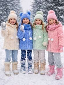 Warm Children's And Youth Teddy Jacket With Hood. - Baby Blue - View 4