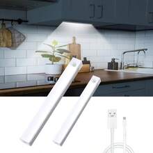 OUILA Motion Sensor Wardrobe Light, 3000K USB Rechargeable 1000mAh Wireless Cabinet Lamp 36 LED Under Cabinet Light For Stairs, Closet, Hallway, Kitchen, Garage - 長條 - 查看 4