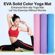 Thickened High-Density Yoga Mat  - Tear-Resistant And Non-Slip Rubber For Enhanced Grip And Comfort - Suitable For Fitness, Training, And Daily Exercise NGHS - Blue - View 1