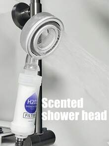 DAILYLAB 1 Set Fragrance High Pressure Shower Head With Filter, Chlorine Removal, Skin Care, Water Pressure Boosting, Includes Fragrance Filter Cartridges: Rose, Jasmine, Strawberry, Peach - Multicolor - View 5