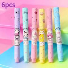 [Bộ sưu tập bán chạy nhất SANRIO] Bút dạ quang thương hiệu SANRIO - 6 chiếc/12 chiếc ngẫu nhiên, bút dạ quang nhiều màu sắc với hình in nhân vật dễ thương, bút đánh dấu đa năng dùng để ghi chú và đánh dấu, văn phòng phẩm, đầu bút bền, màu sắc sống động, đồ dùng văn phòng thiết yếu, cầm nắm thoải mái, đồ dùng học tập/văn phòng, quà tặng, dụng cụ viết, quà tặng ngày lễ, văn phòng phẩm độc đáo, quà tặng giáo viên, quà tặng tiệc tùng, bộ bút dạ quang tựu trường, bút đánh dấu văn phòng đáng yêu dùng để ghi chú cuộc họp, sắp xếp hồ sơ, lập kế hoạch, đánh dấu trang và trang trí không gian làm việc. - Nhiều màu - Xem 8