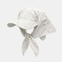 Vintage Dark Aesthetic Star Embroidered Bandana Baseball Cap, Tie Up Brim Hat, Ins  Grunge Sun Hat For Girls Outdoor Travel & Photo, Edgy Unique Face Framing Headwear - Bầu trời đầy sao - Màu đen - Xem 7